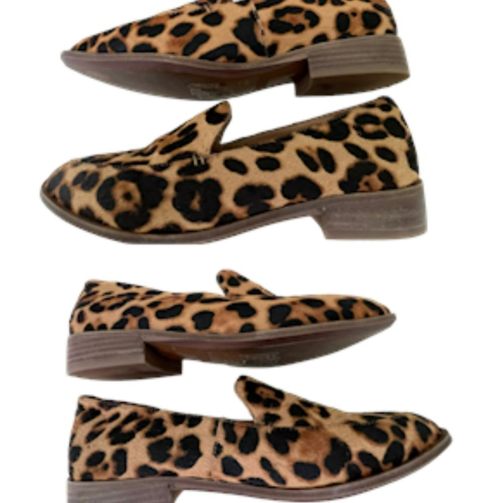 Madewell The Frances Loafer in Leopard Calf Hair Truffle Multi Color Size 7 - Picture 5 of 15
